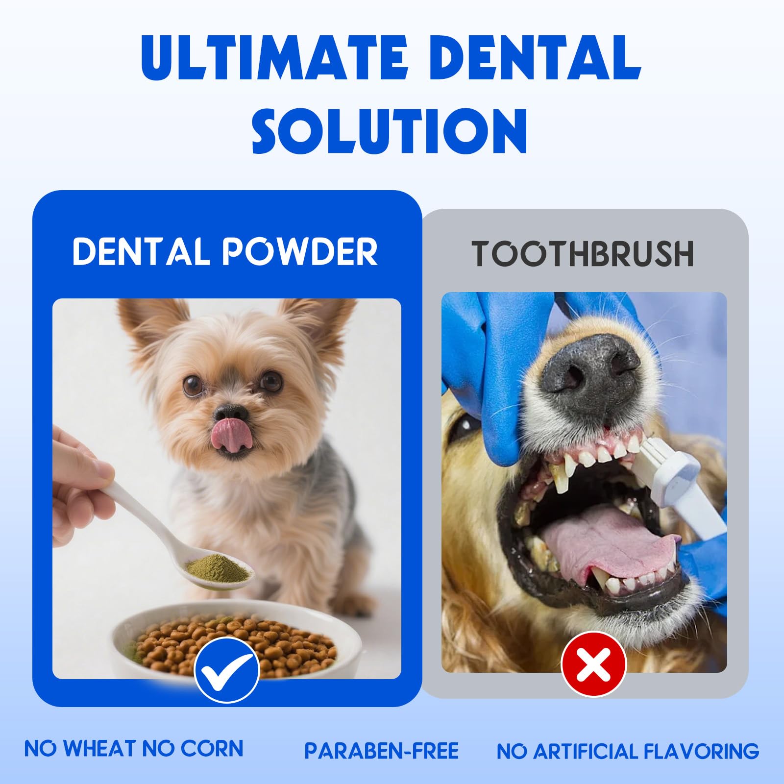 Dog Teeth Cleaning Powder - Dental Powder for Dogs Teeth - Plaque Removal - Supports Gum Health - Tartar Remover with Natural Herb Blend and Postbiotics 30 Day Supply - Mint Flavor ARMOYAAu supplements
