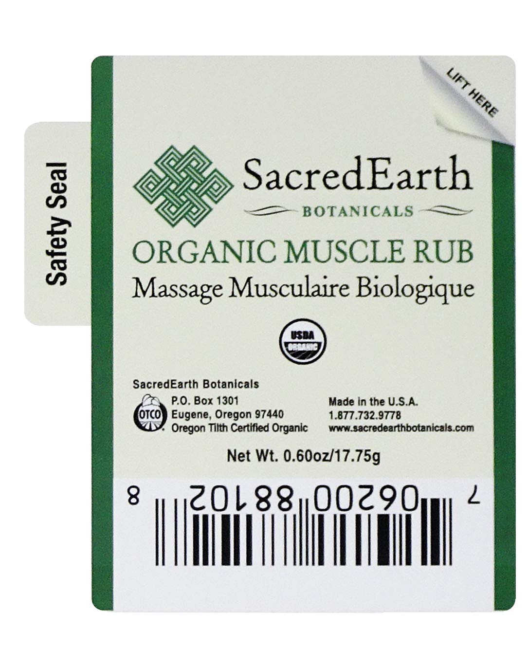 Sacred Earth Botanicals Organic Muscle Rub Single (2-Pack) Sacred Earth BotanicalsAu supplements