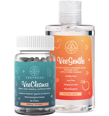 VeePower Lite - Vaginal Health Bundle - Control and Prevent Vaginal Odor - Includes VeeGentle VeeFreshAu supplements