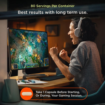 Genius Gamer, Gaming Focus Supplement, 80 Pills - Elite Nootropic Performance Booster - Boost Brain & Mental Clarity, Reaction Time & Concentration - Blue Light Support with Lutemax The Genius BrandUS supplements