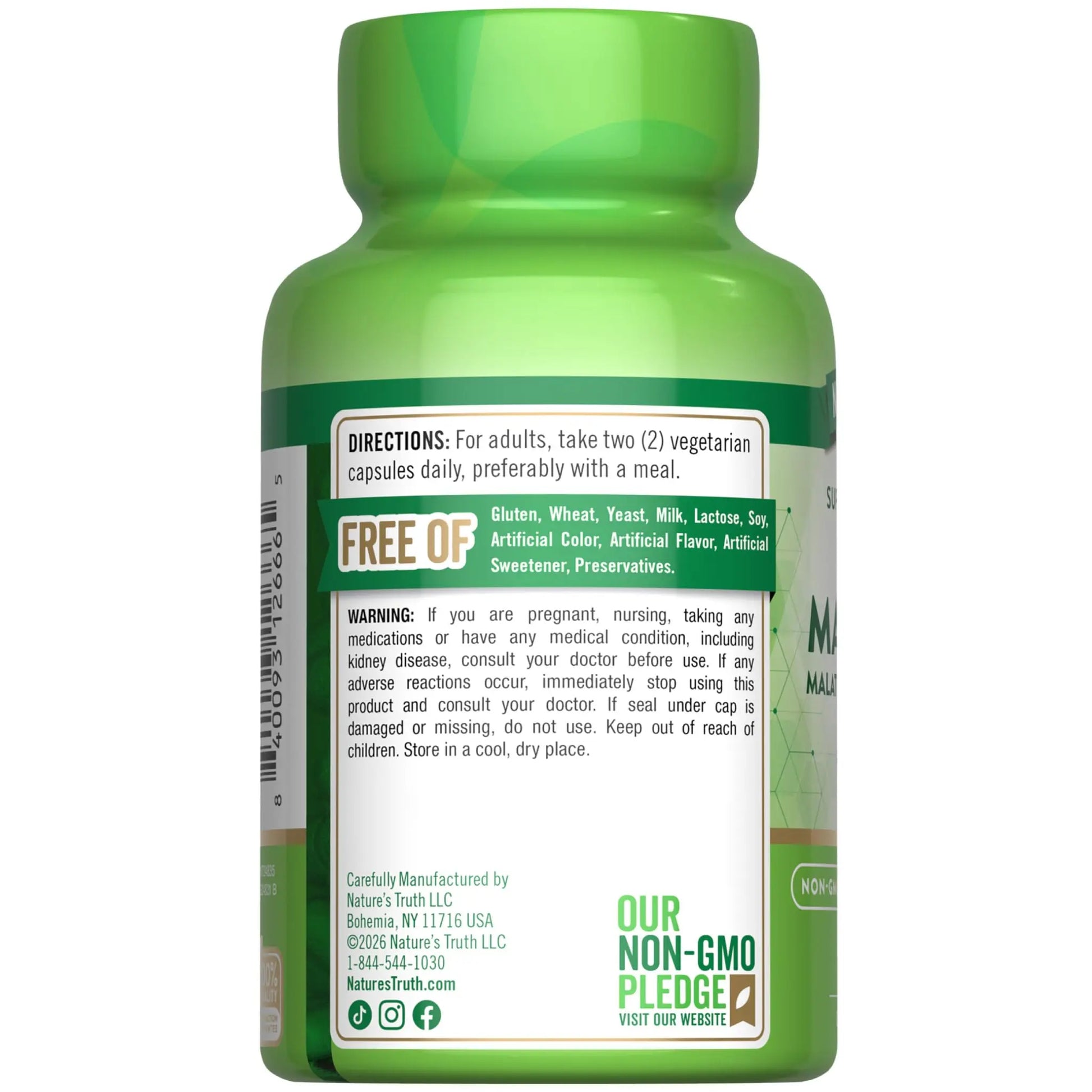 Nature's Truth Triple Magnesium Complex Supplement | 60 Capsules | Glycinate, Citrate & Malate | with D3 & Zinc | Vegetarian, Non-GMO, & Gluten Free Nature's Truthnz supplements