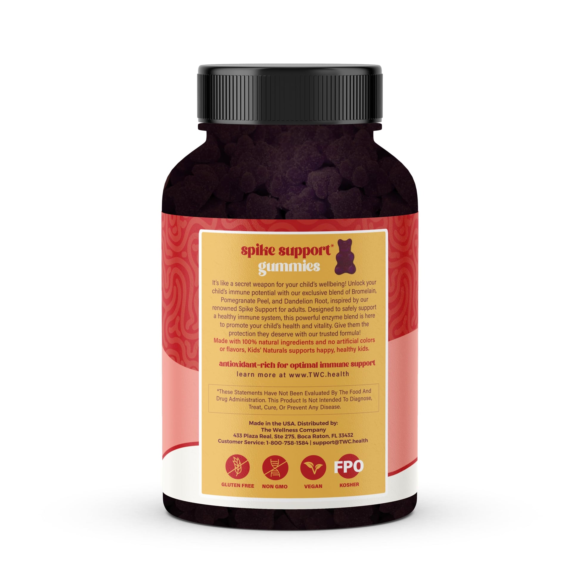 Kids Naturals Spike Support Gummies – Year-Round Wellness with Vitamin C, D & Zinc | 60ct (1 Month Supply) The Wellness CompanyAu supplements