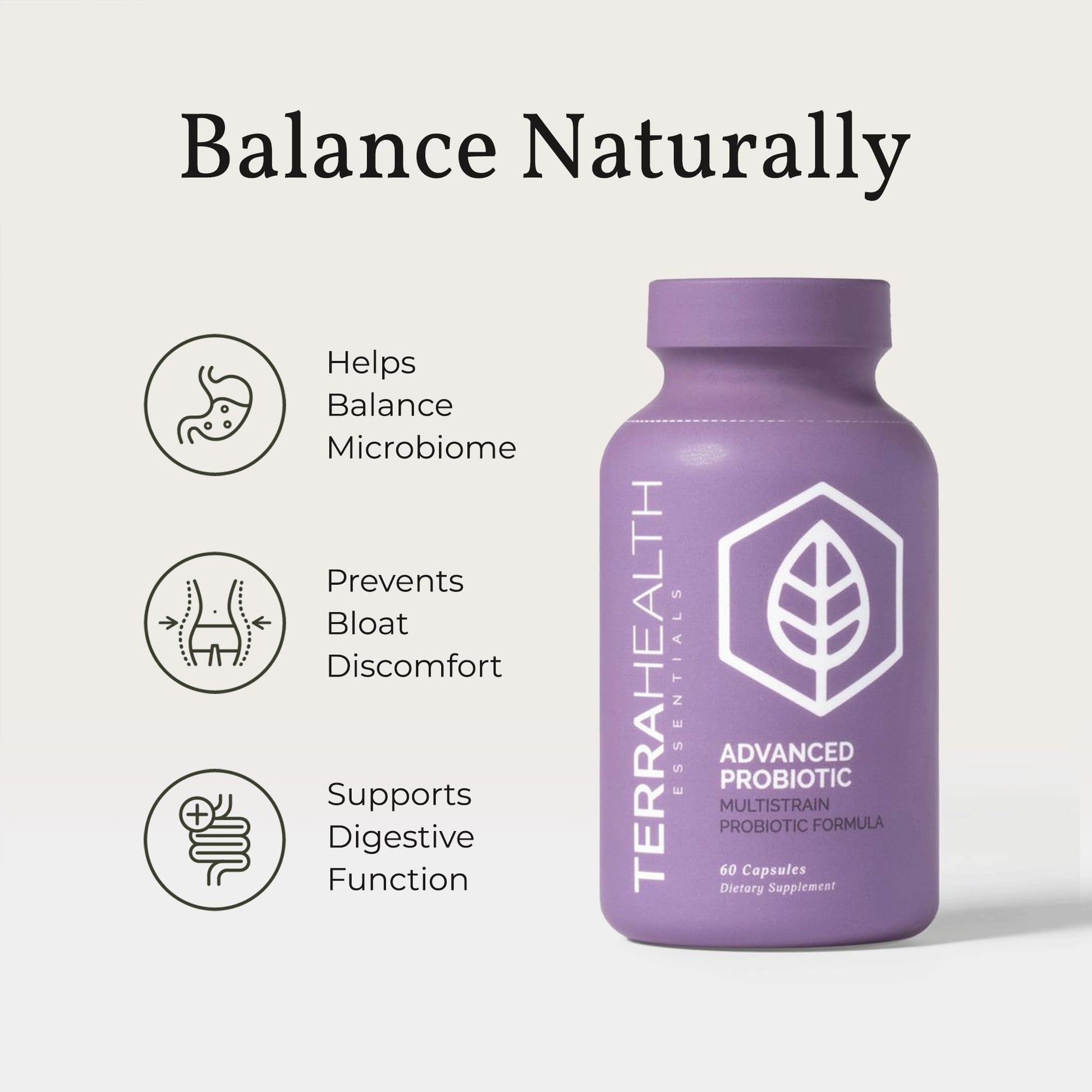 Terra Health Essentials Advanced Probiotics | 50 Billion CFU | Reduce Bloating & Gas, Immune Support | 30-Day Supply (60 Capsules) Terra Health EssentialsAu supplements