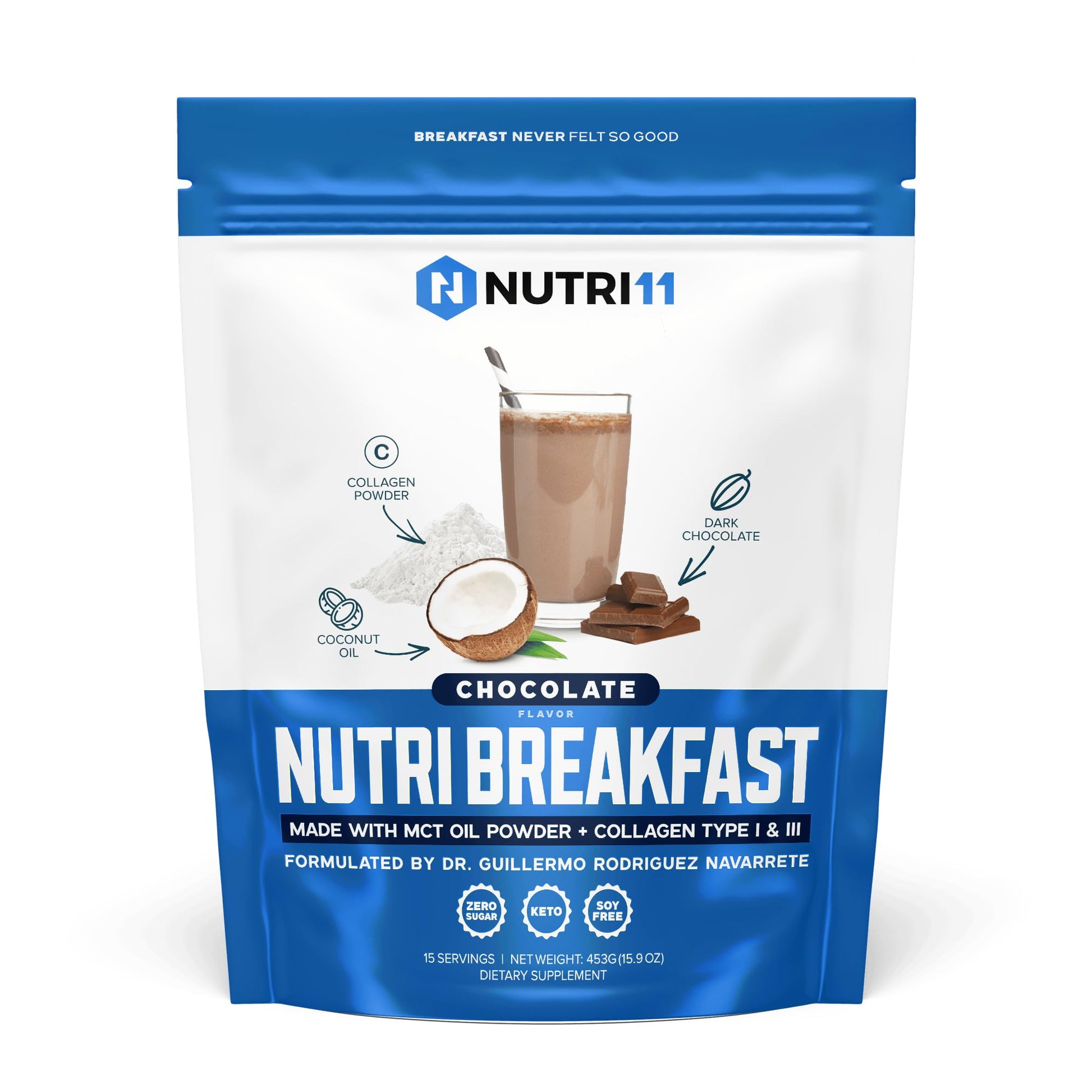 Nutri11 NutriBreakfast Meal Replacement Shakes for Weight Loss - 100% Natural Chocolate Nutri11US supplements