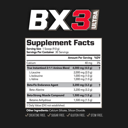 PMD Sports BX3 Ultra Muscle-Building Powder – Beta-Alanine, BCAAs, Betaine Anhydrous PMDUS supplements