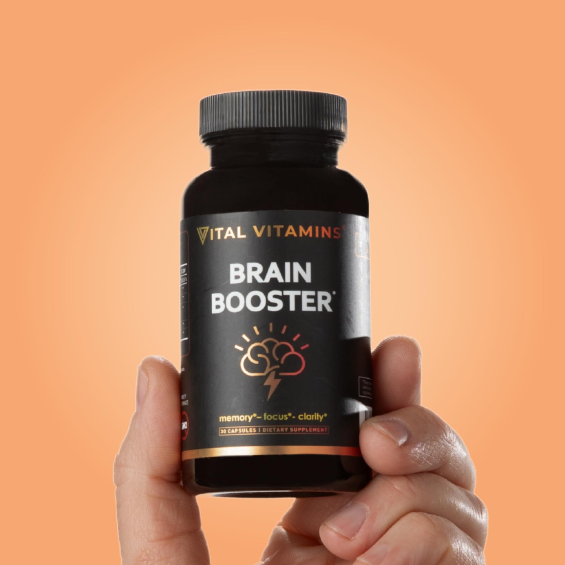 Vital Vitamins Brain Supplements with Bacopa Monnieri - for Memory and Focus – Nootropic Brain Booster - Caffeine-Free Support for Adults & Seniors – Non-GMO, 30-Day Supply, 30 Capsules Vital VitaminsAu supplements