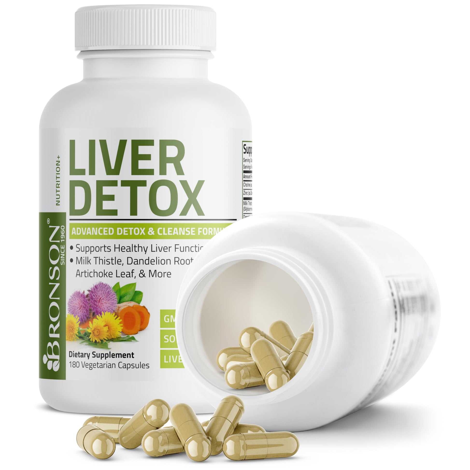 Bronson Liver Detox Advanced Detox & Cleansing Formula Supports Health Liver Function BronsonUS supplements