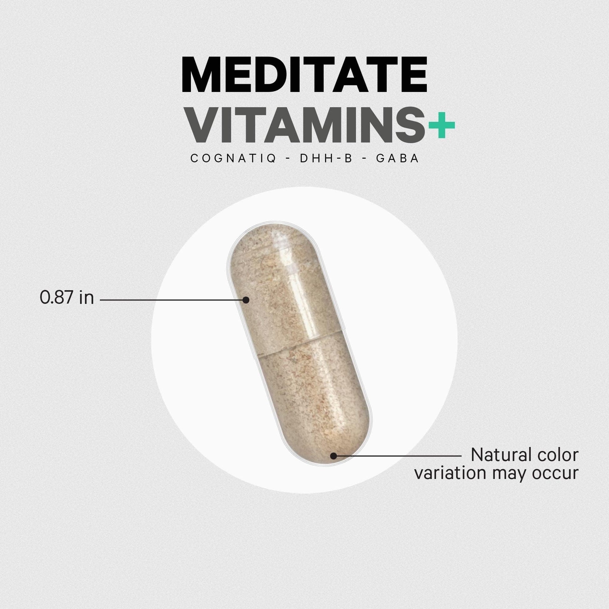 Codeage Meditate Vitamins+ Supplement - CognatiQ, DHH-B, GABA, Ashwagandha, Organic Mushrooms, Blueberries - BDNF Brain Pills and Neuroprotein - Vegan, Non-GMO, Gluten-Free - 60 Capsules CodeageAu supplements