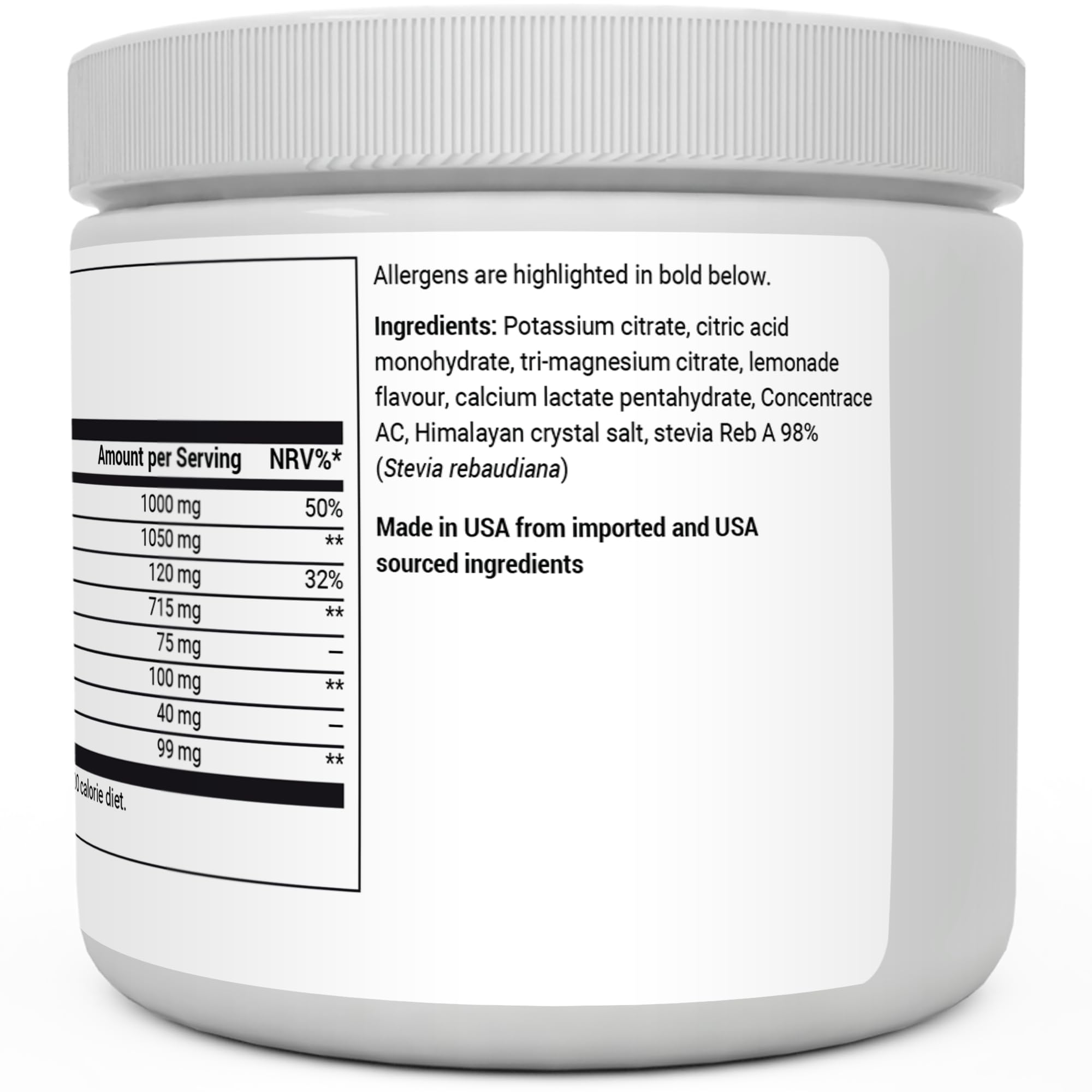Dr. Berg Electrolyte Powder - Electrolyte Drink Supplements with 1000mg Potassium Dr. Berg NutritionalsUS supplements