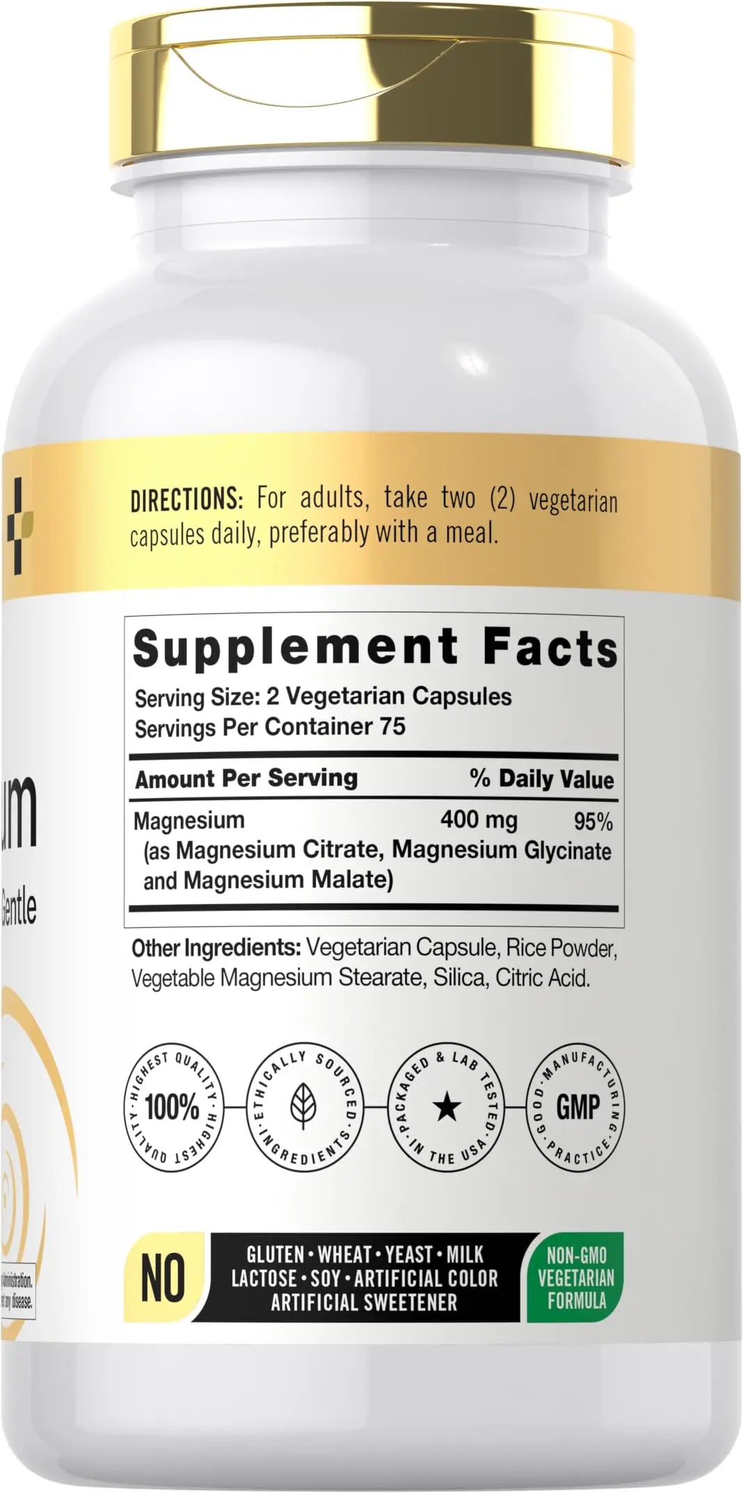 Doctor's Way Triple Magnesium Complex | 150 Capsules | Citrate, Glycinate, & Malate Supplement | Vegetarian, Non-GMO, Gluten Free Formula Doctor's Waynz supplements