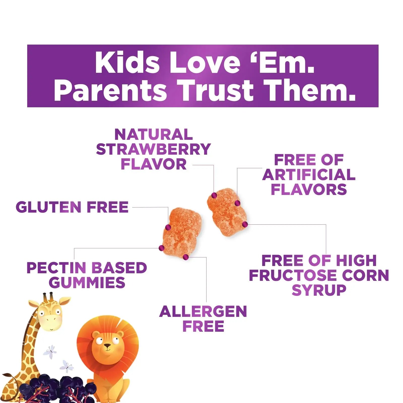 Multivitamin for Kids - Complete Daily Children's Multi Vitamin Gummies with Vitamin D, B Vitamins, Zinc & More - Energy, Memory Focus Nature's NutritionAu supplements