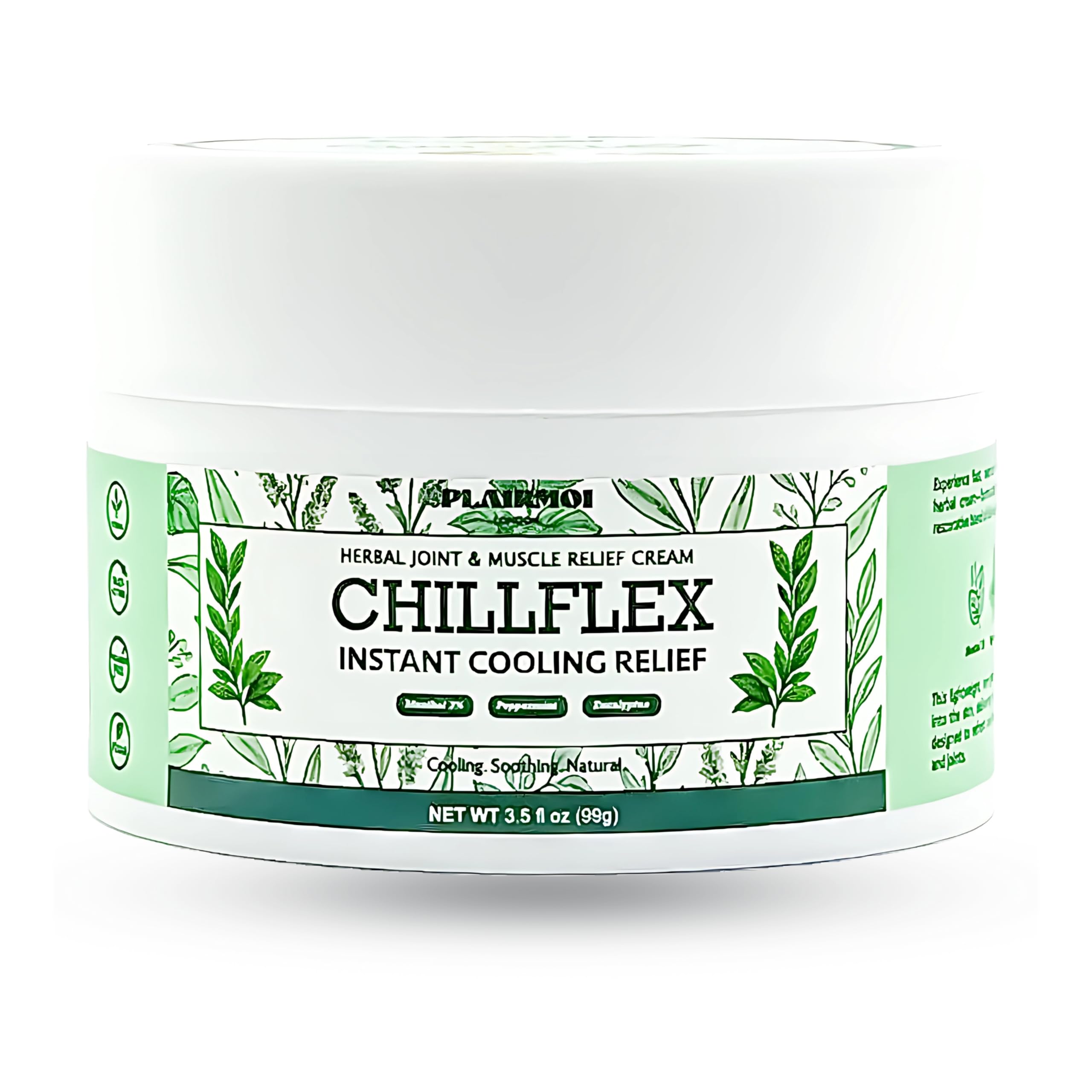 PLAIRMOI CHILLFLEX Pain Relief Gel for Muscle Aches, Joint Pain, Discomfort & Inflammation – Fast Acting, Cooling, Non-Greasy with 3% Menthol & Eucalyptus – 3.5 oz, 1-Pack PLAIRMOIAu supplements