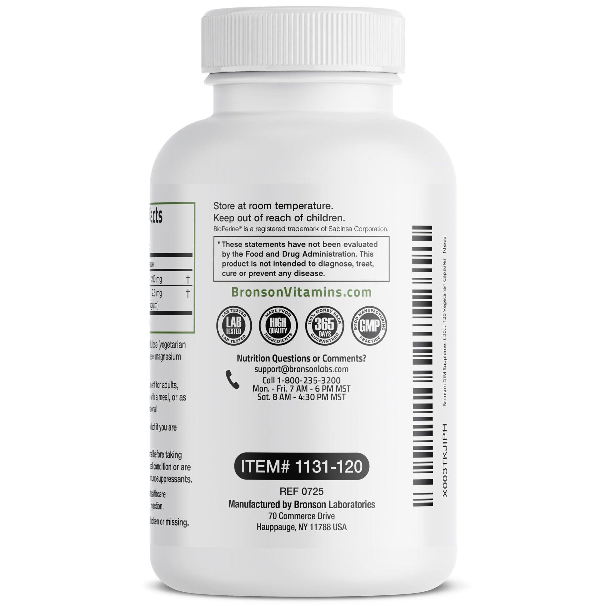 Bronson DIM Supplement 200 MG Diindolymethane with BioPerine for Enhanced Absorption, Estrogen Metabolism & Maintains Balanced Hormone Levels, 120 Vegetarian Capsules BronsonAu supplements