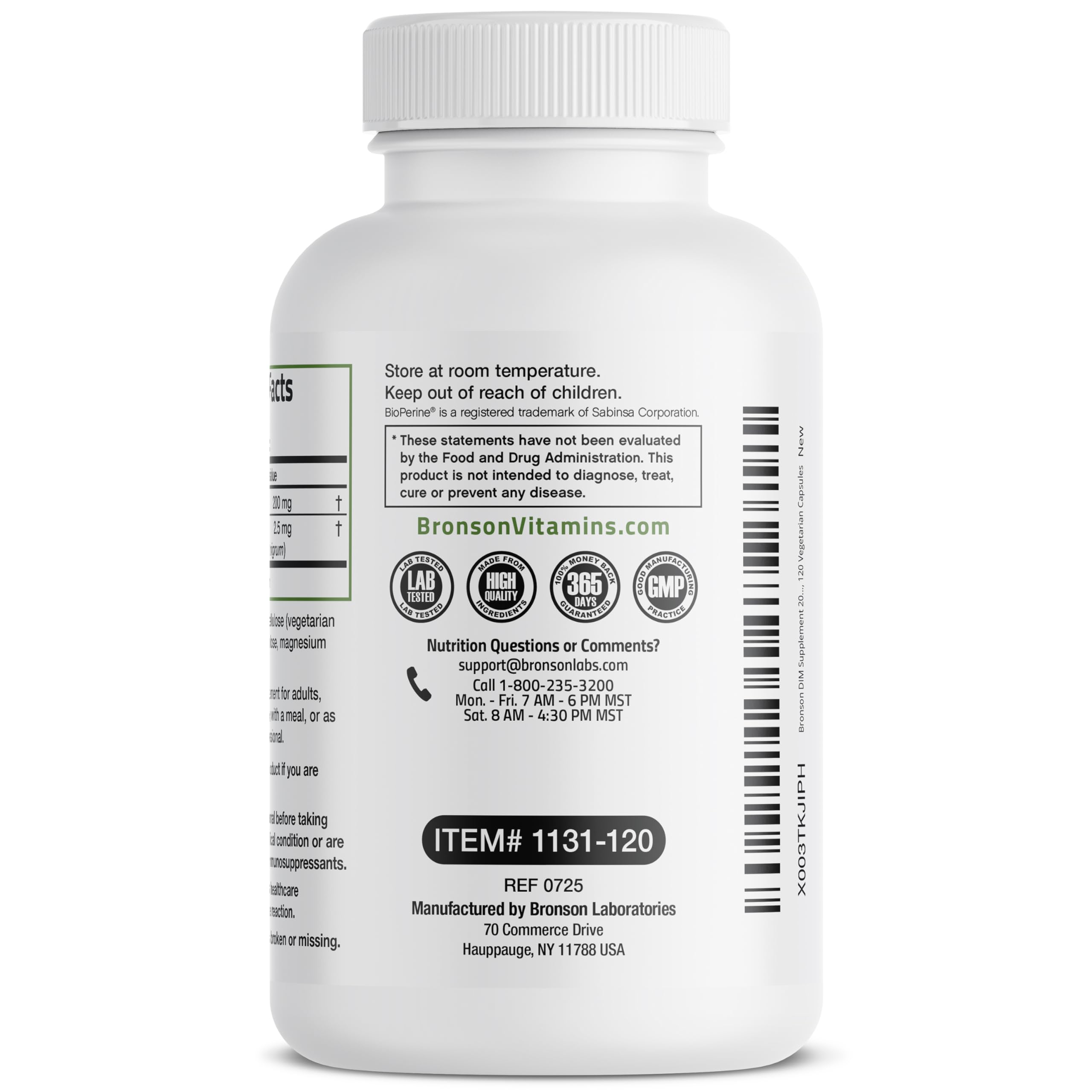 Bronson DIM Supplement 200 MG Diindolymethane with BioPerine for Enhanced Absorption, Estrogen Metabolism & Maintains Balanced Hormone Levels, 120 Vegetarian Capsules BronsonAu supplements