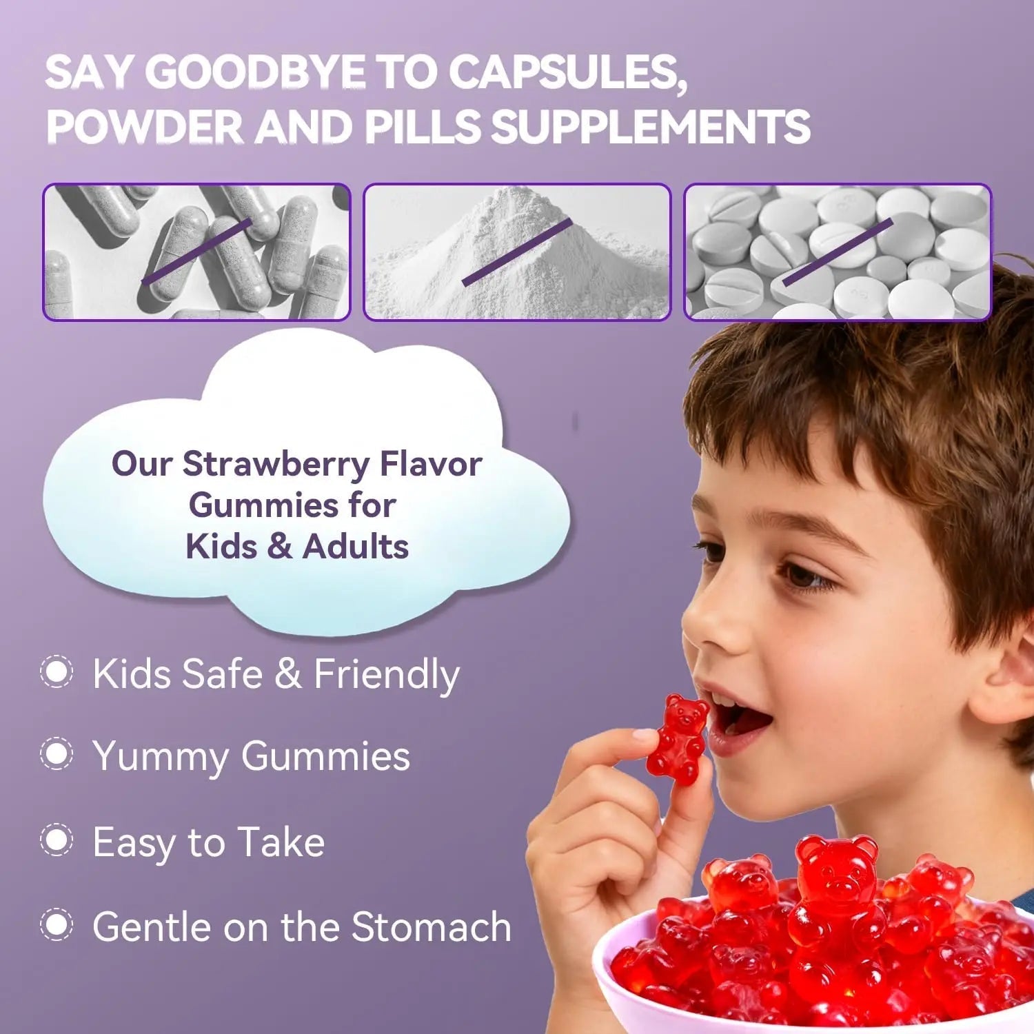 Crasye Saffron Gummies for Kids 100% Pure Organic Saffron Extract Sugar Free Saffron Supplements Gummy for Children Calm Mood & Focus - 60 Gummies CrasyeAu supplements