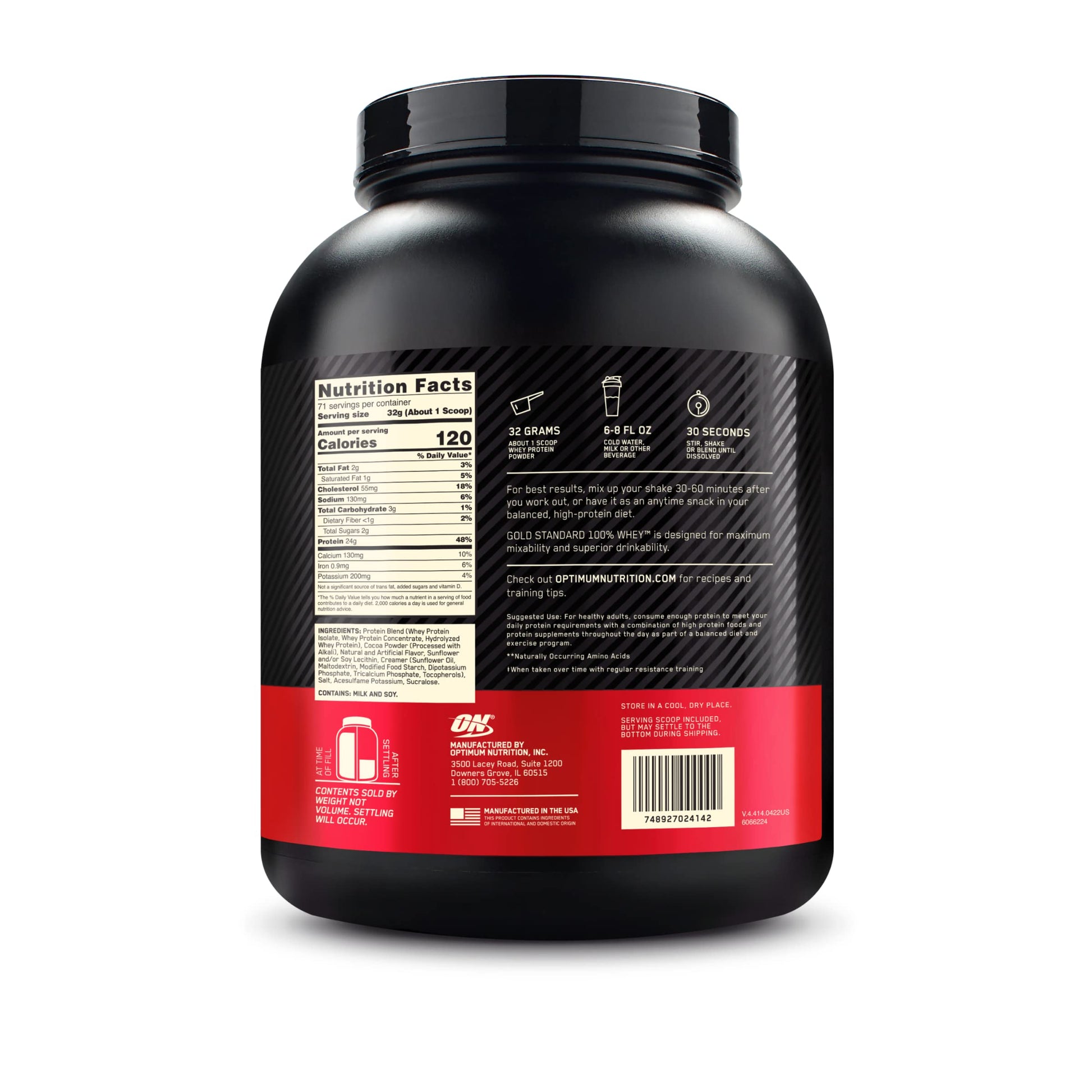 Optimum Nutrition Gold Standard 100% Whey Protein Powder, Extreme Milk Chocolate Optimum NutritionAu supplements