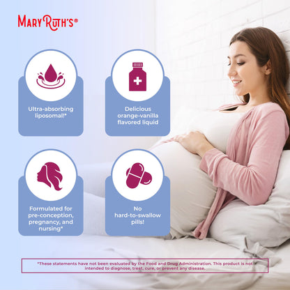 MaryRuth Organics Prenatal & Postnatal Multivitamin for Women | Sugar Free | Formulated for Pre-Conception, Pregnancy & Nursing | Prenatal Vitamins | Vegan | Non-GMO | Gluten Free | 30 Servings MARYRUTH'SUS supplements