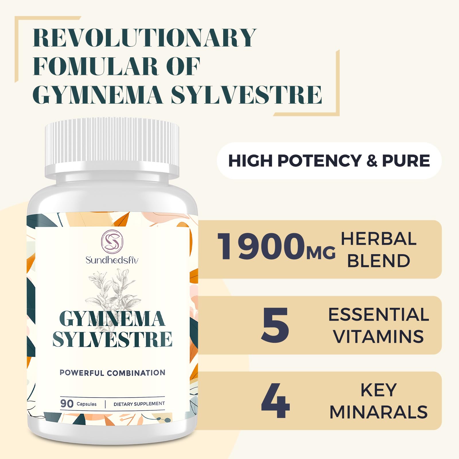 Sundhedsliv 16 in 1 Blxxd Sugr Effective Gymnema Sylvestre Supplement 2100MG | with Berberine, Cinnamon, Bitter Melon | Vitamins, Magnesium & Chromium | 90 Vegan Capsules SundhedslivAu supplements