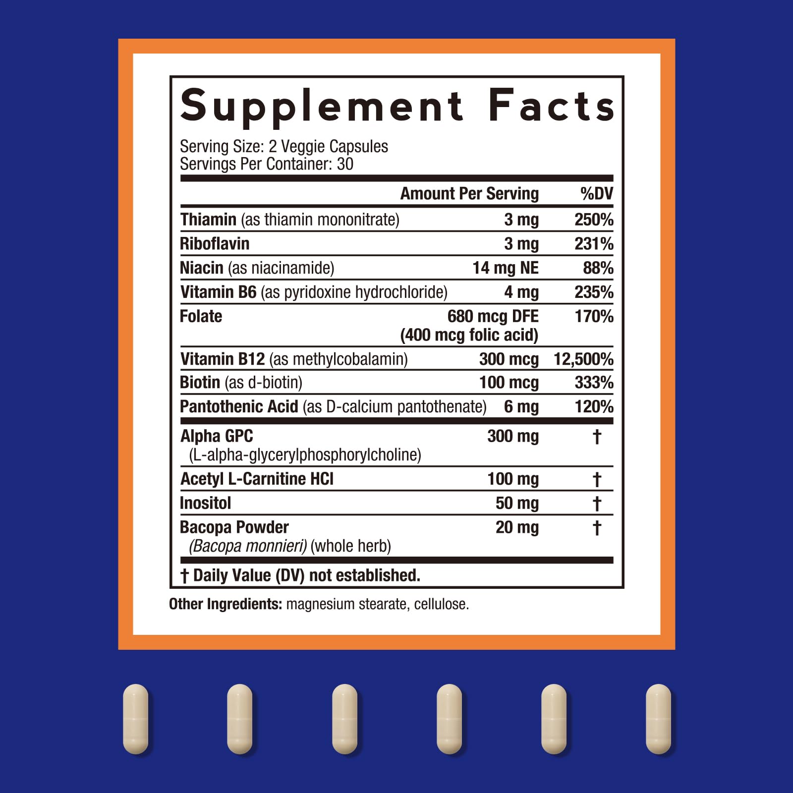 Doctor's Recipes Alpha GPC 300 mg Supplement, with 8 B Vitamins, Inositol, Acetyl L-Carnitine, Highly Bioavailable Source of Choline, 12-in-1 Cognitive Support for Women & Men, 60 Veggie Capsules Doctor's RecipesAu supplements