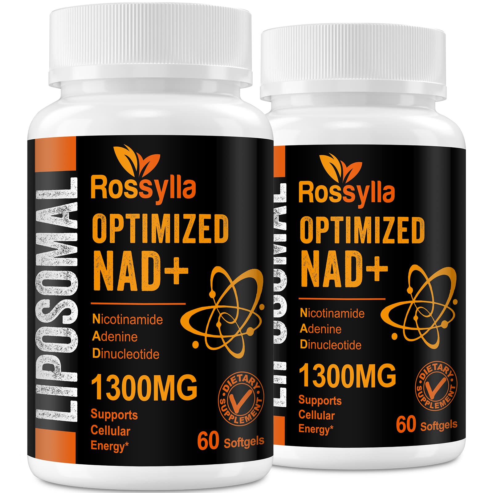 Rossylla 1300 MG Liposomal NAD+ Supplement | Highest Absorption | Purest NAD Supplemet to Boost NAD+ Effetively | Boosting NAD+ Supplement for Aging Defese, Cellular Energy, Longevity | 120 Count RossyllaAu supplements