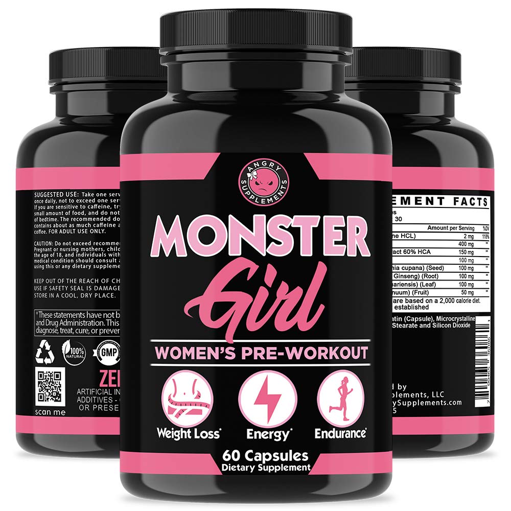 Angry Supplements Monster Girl, Women’s Pre-Workout + Recovery, Apple Cider Vinegar Angry SupplementsAu supplements