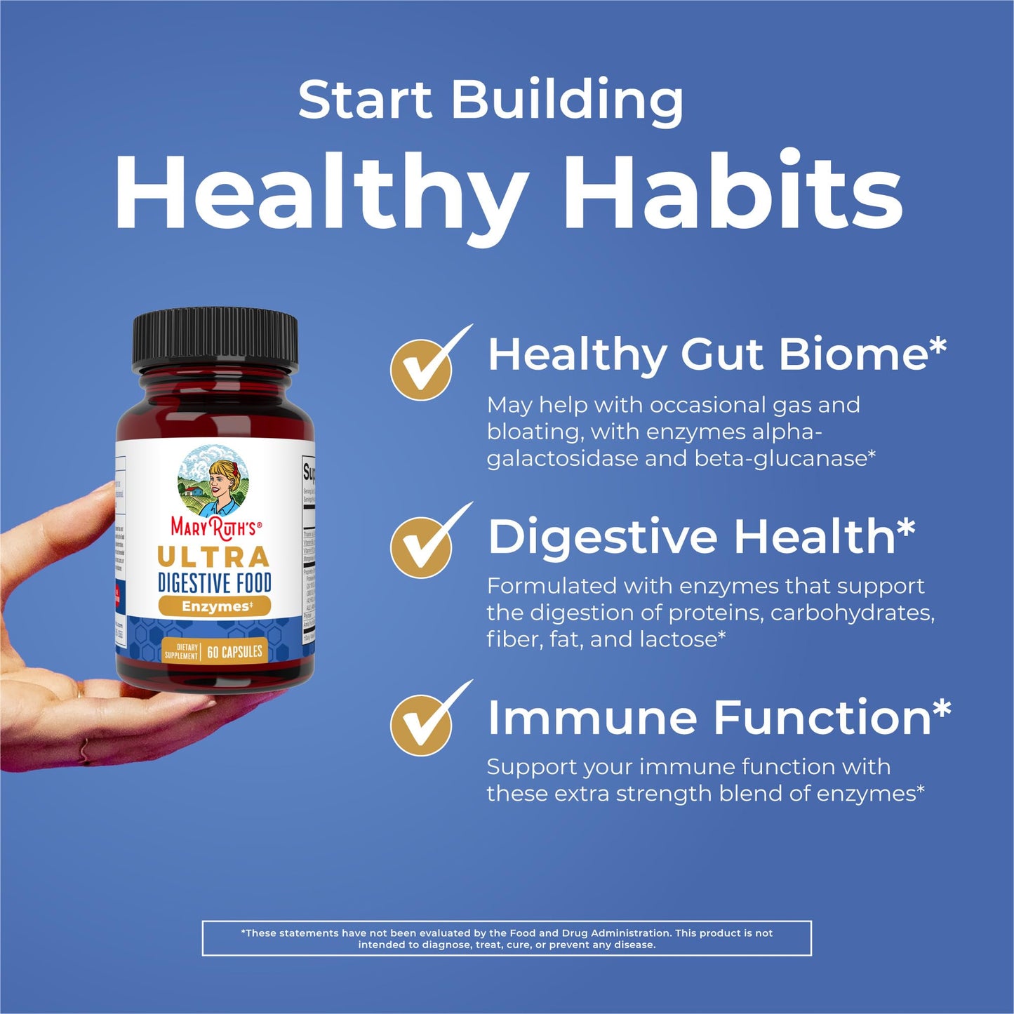 MaryRuth Organics Ultra Digestive Enzymes Capsules | Up to 2 Month Supply | Supplement for Gut Health Support | Digestion & Immune Support MARYRUTH'SUS supplements