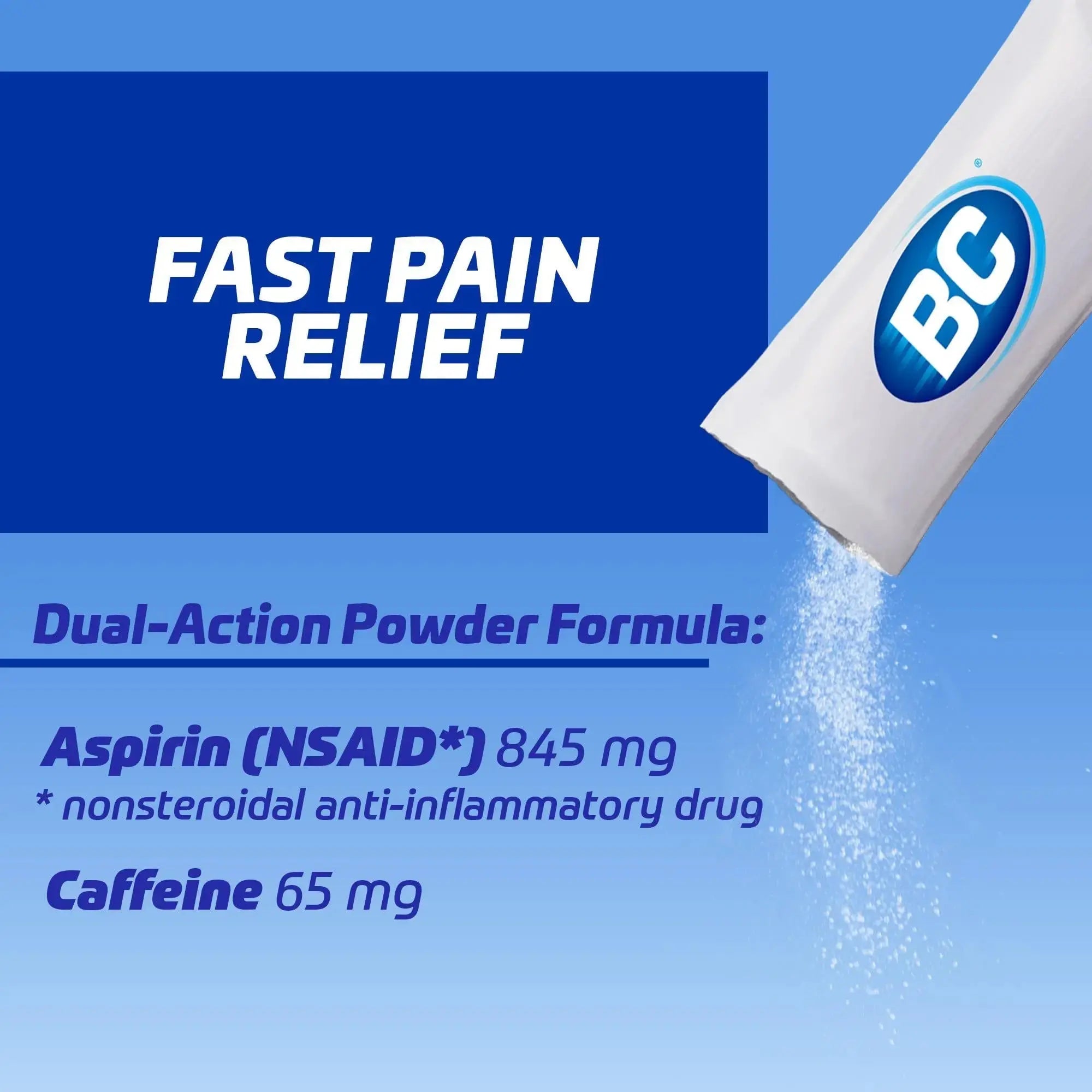 BC Powder | Fast Pain Relief | Arthritis | Aspirin (NSAID) & Caffeine | 50 Count and BC Powder | Fast Pain Relief | Aspirin (NSAID) & Caffeine | 50 Count BCAu supplements