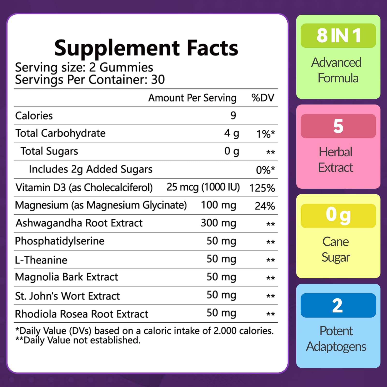 Whoyun Cortisol Supplement Gummies for Women, Lower Cortisol with Phosphatidylserine Ashwagandha Magnesium, Stress Relief, Vegan Sugar Free, 60 Count WhoyunAu supplements
