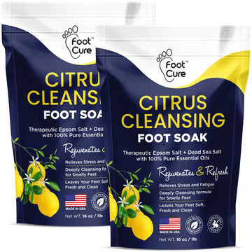 Citrus Detox Foot Soak With Epsom Salts - for Foot Callus, Immune Boost, Damaged Toenail FOOT CUREUS supplements