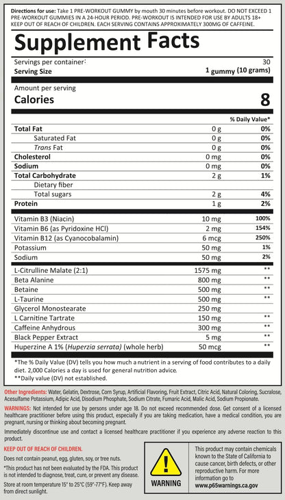 Kodagenix Pre Workout Gummies for Men and Women with Caffeine, L-Citrulline and Beta KodagenixUS supplements