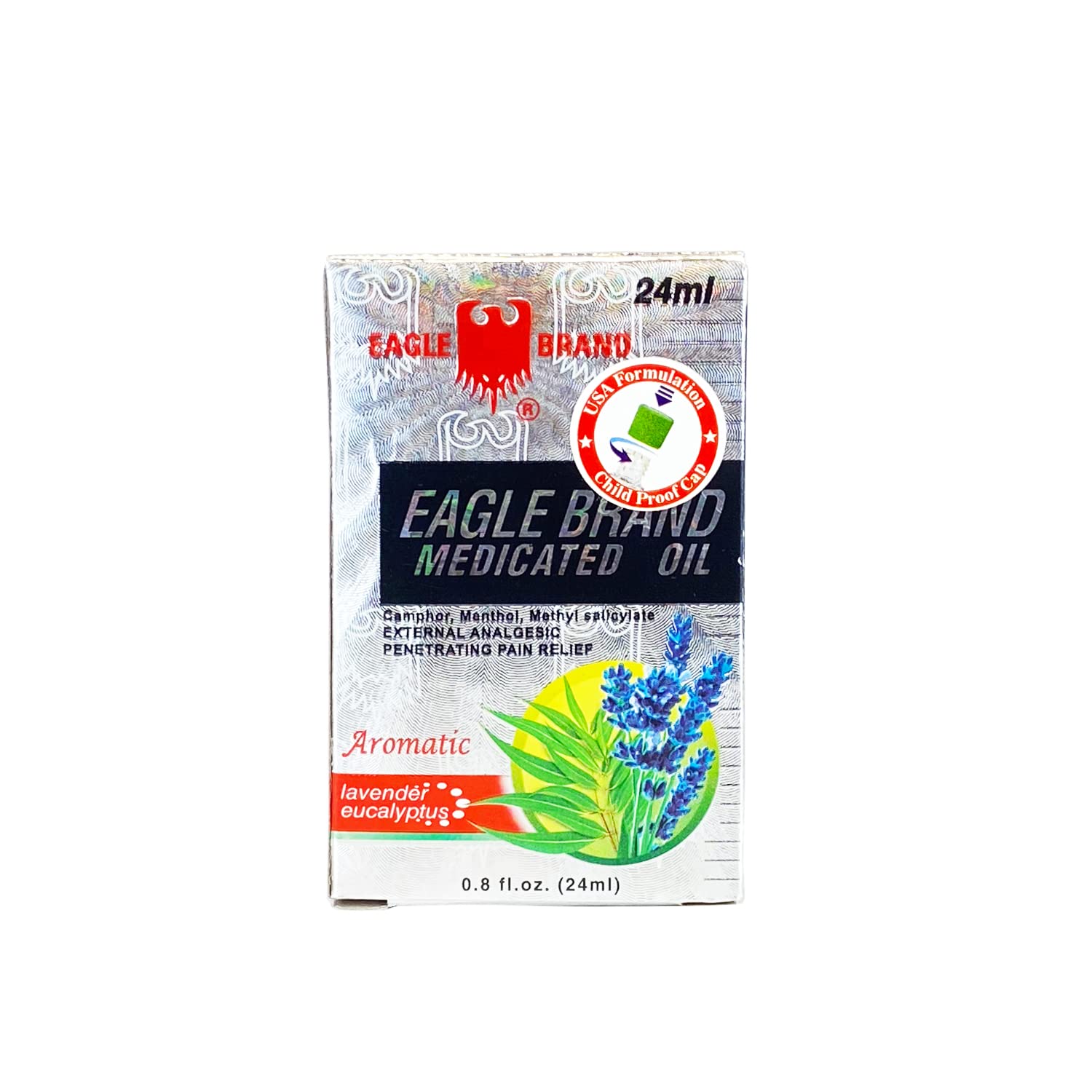 Eagle Brand Natural Aromatic Lavender Medicated Oil for Muscle Aches and Pains, Includes One Individual .8 oz. Bottle Eagle BrandAu supplements