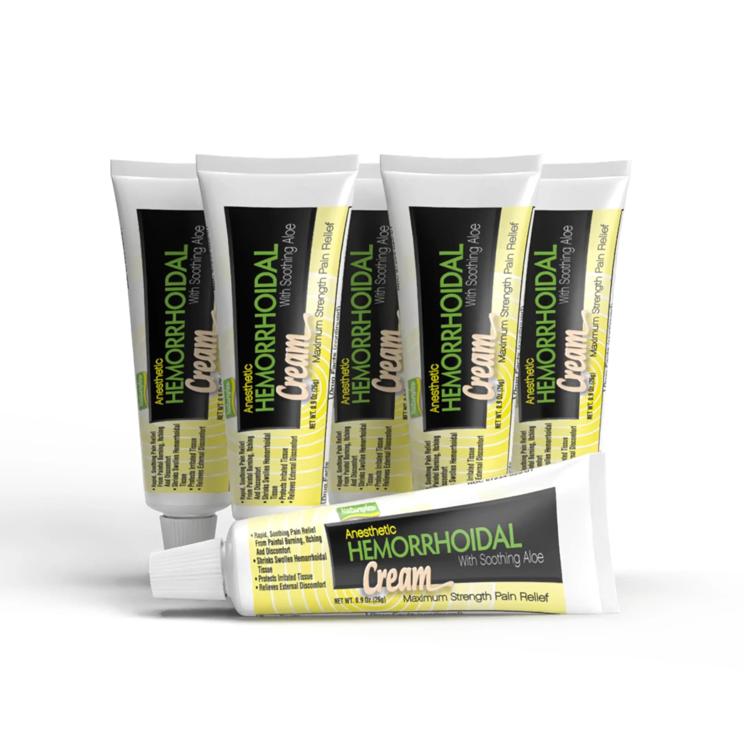 Natureplex Hemorrhoidal Cream for Itching, Burning and Discomfort Relief, 0.9 oz (Pack of 6) - Made in USA NatureplexAu supplements