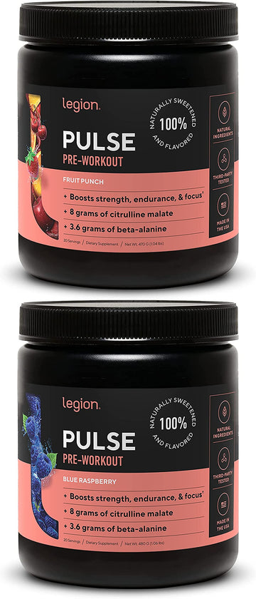 LEGION Pulse Pre Workout Supplement - All Natural Nitric Oxide Preworkout Drink to Boost LEGIONAu supplements