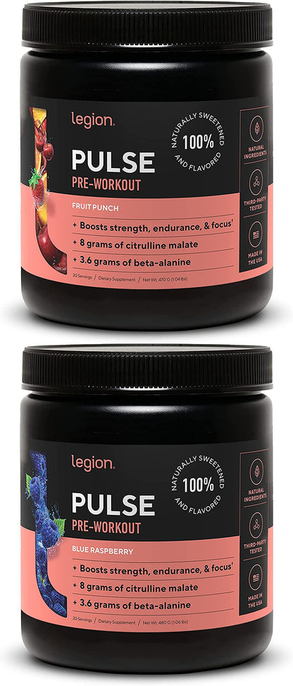 LEGION Pulse Pre Workout Supplement - All Natural Nitric Oxide Preworkout Drink to Boost LEGIONUS supplements