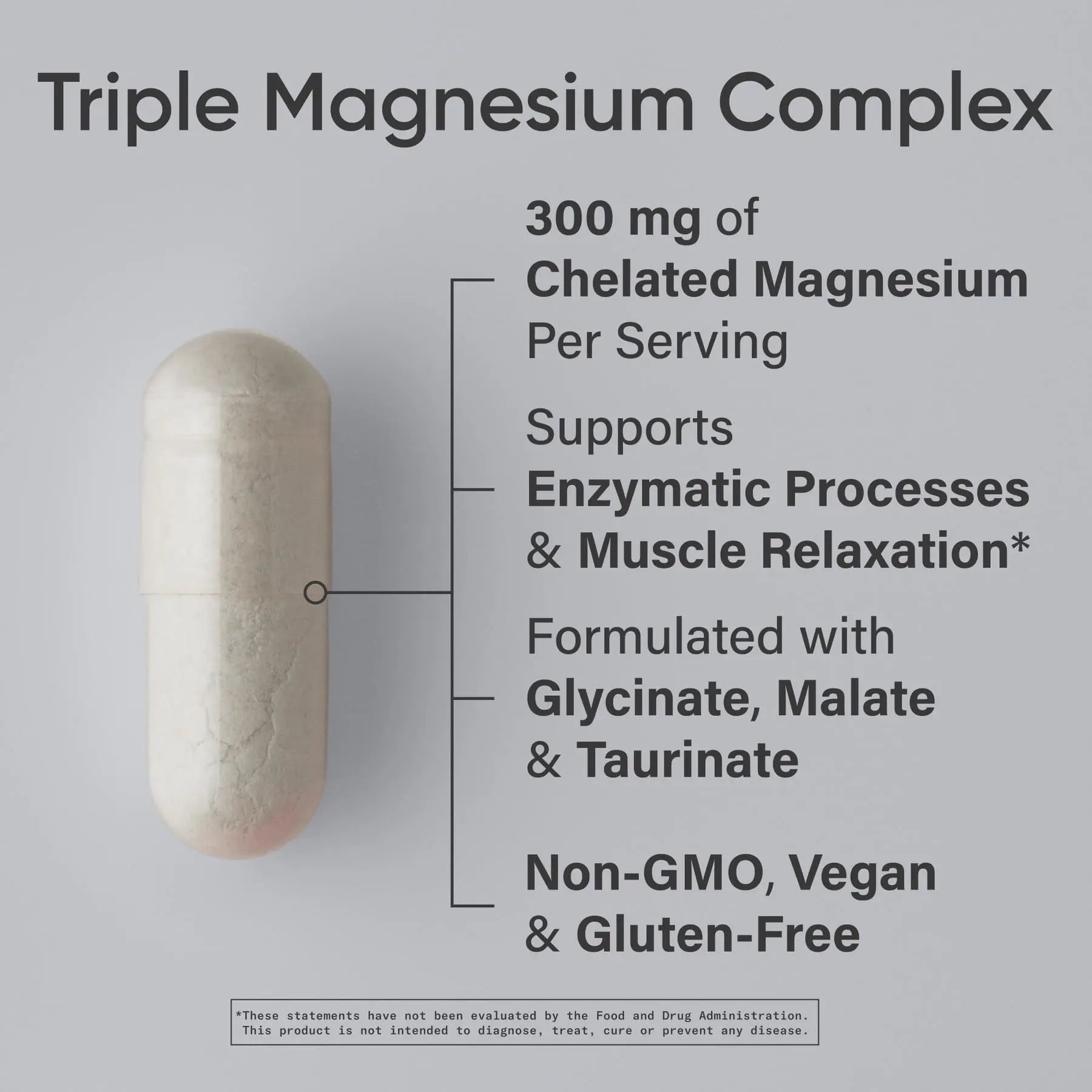 Sports Research® Chelated Triple Magnesium Complex with Glycinate, Taurinate & Malate (Chelamax®) for Enhanced Bioavailability* - 300 mg per Serving, Non-GMO, Certified Vegan, 120 Veggie Capsules Sports Researchnz supplements