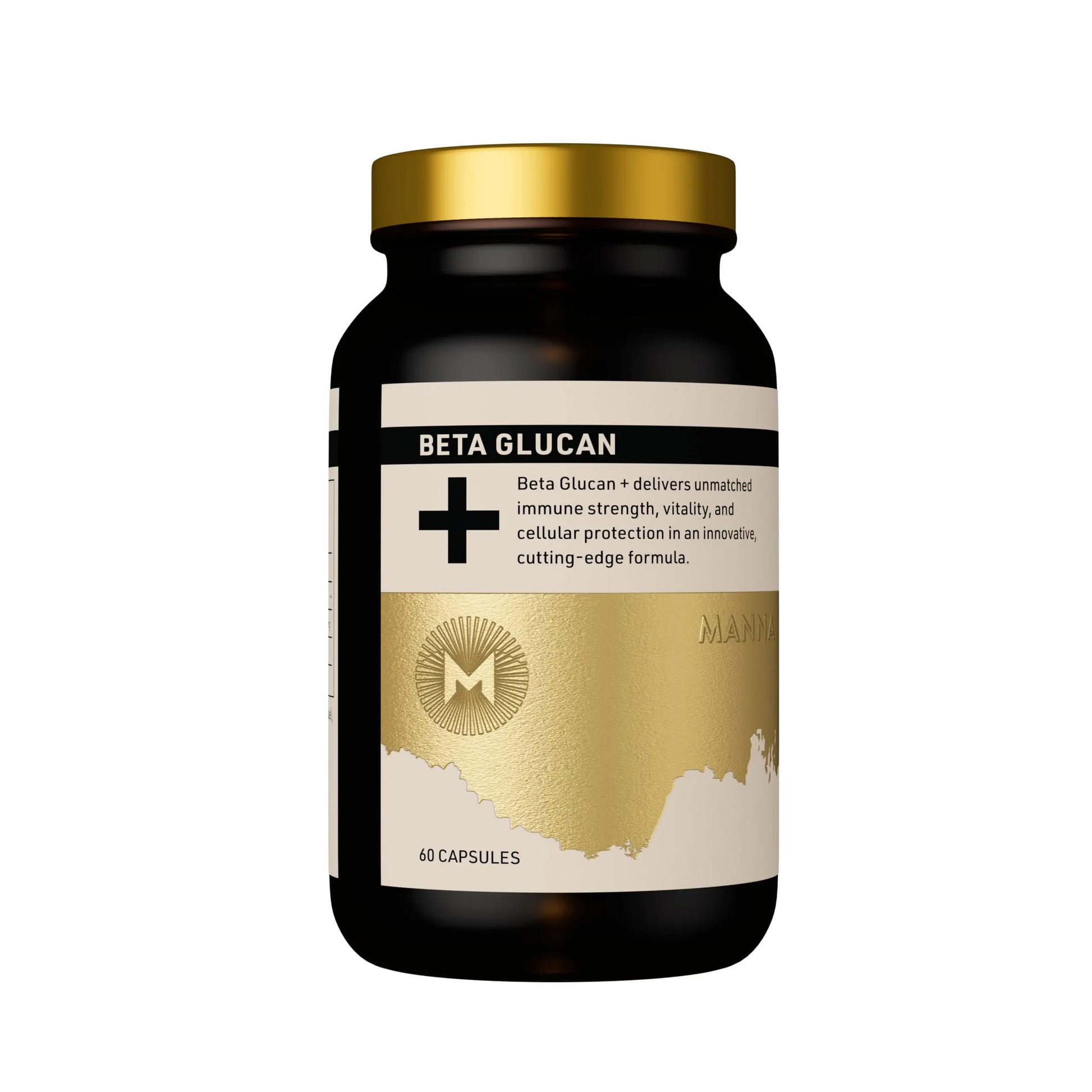 Manna Beta Glucan+ Capsules | 1000mg Beta Glucan Complex | Reishi Mushroom & Oats | Supplement for Immune Support, Heart Health, Cellular Renewal & Antioxidant Protection | 60 Count M MannaAu supplements