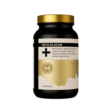 Manna Beta Glucan+ Capsules | 1000mg Beta Glucan Complex | Reishi Mushroom & Oats | Supplement for Immune Support, Heart Health, Cellular Renewal & Antioxidant Protection | 60 Count M MannaAu supplements
