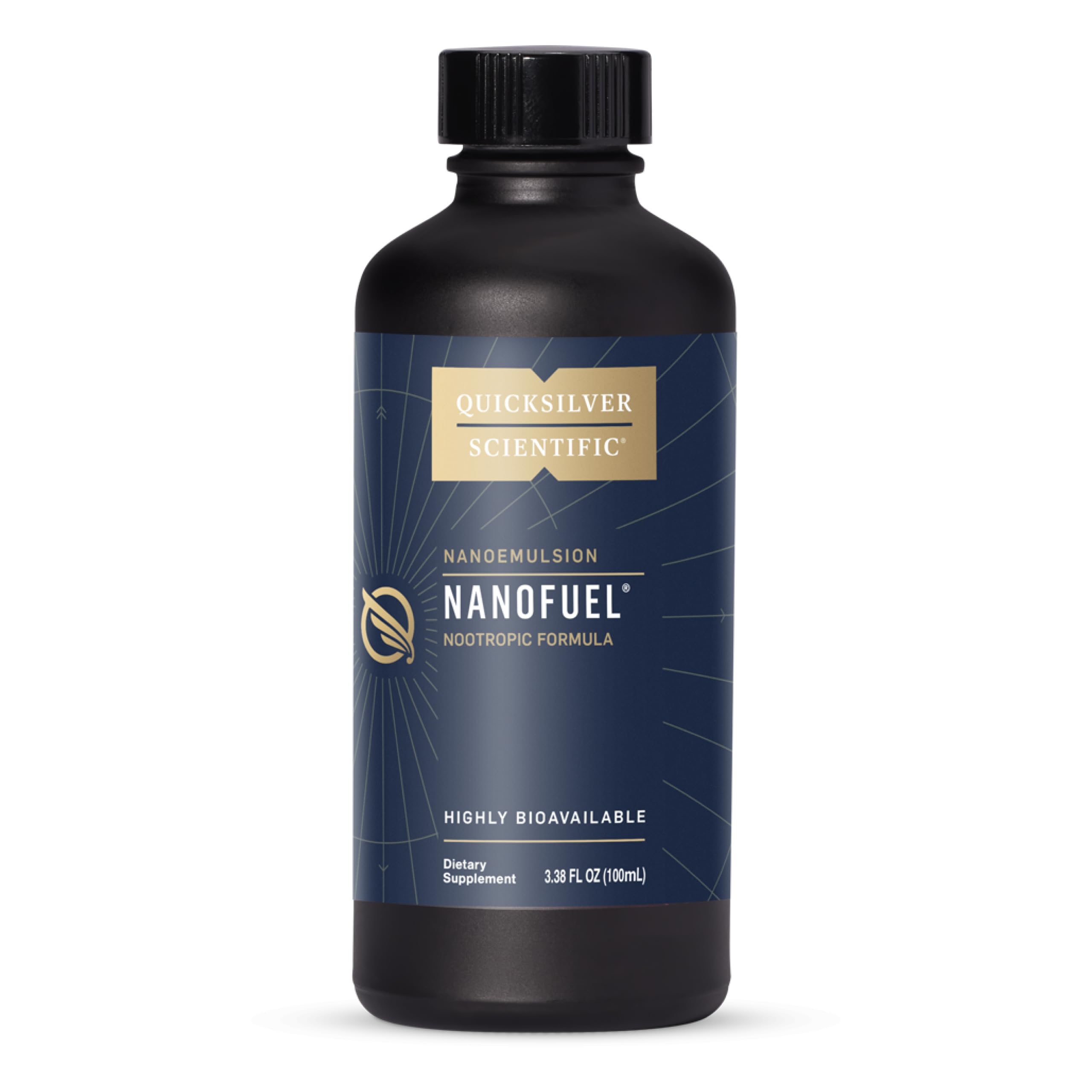Quicksilver Scientific NanoFuel - Energy Support - Nootropic Formula Designed to Support Focus + Productivity (3.38oz / 100ml) Quicksilver ScientificUS supplements