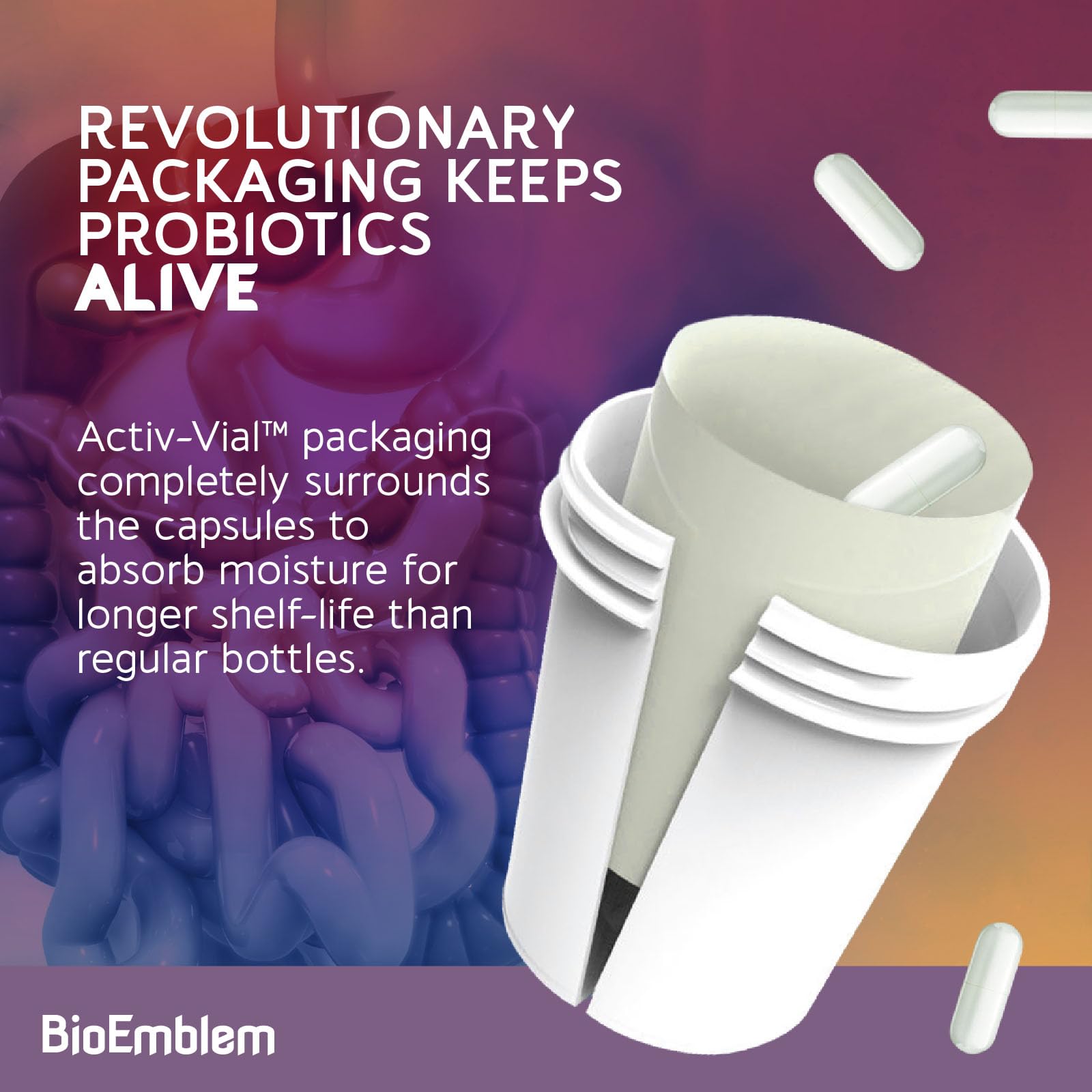 BioEmblem Probiotics for Women & Men – 55 Billion CFU | 11 Strains with Prebiotics & Postbiotics | Jerusalem Artichoke & Inulin | Digestive & Immune Support, Nutrient Absorption | Non-GMO,45 Capsules BioEmblemAu supplements