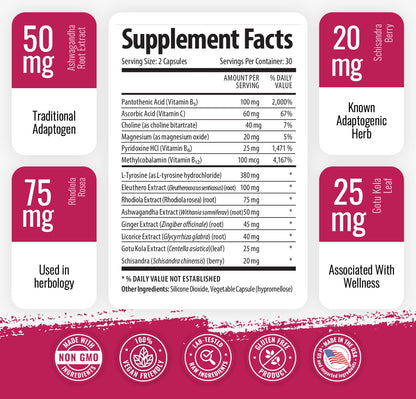 1 Body Adaptogen Complex with Ashwagandha 1 BodyUS supplements