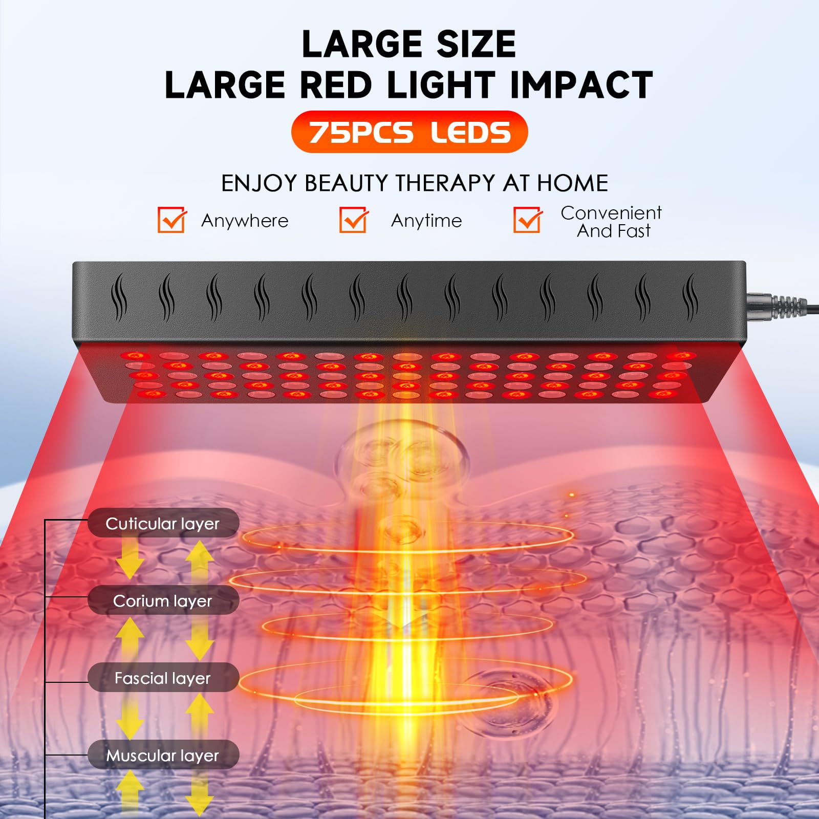 Infrared Red Light Therapy Lamp: Heating Pad Pain Relief for Body 75 LEDs Red Light AstarexinAu supplements