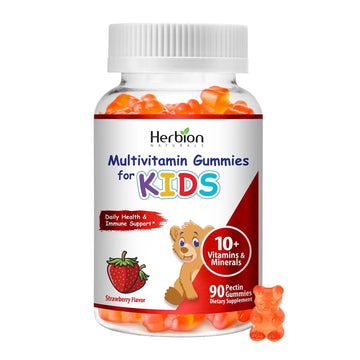 HERBION Naturals Multivitamin Gummies for Kids, Immune Support with Vitamin C, D3, B12, A, E & Zinc, Strawberry Flavor HERBIONAu supplements
