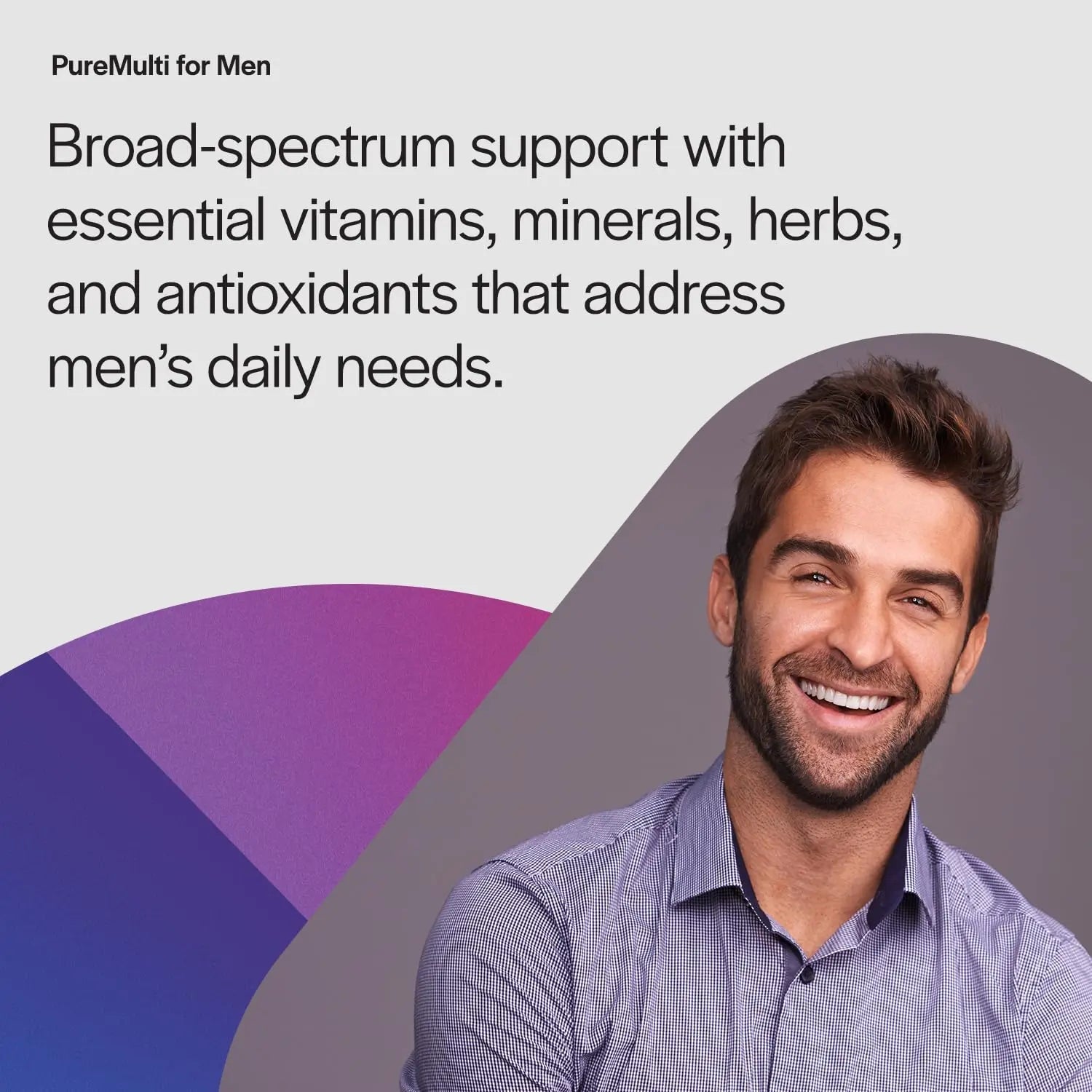 PureFormulas PureMulti for Men - Daily Comprehensive Multivitamin for Men's Health, Vitality, Energy, Focus, & Performance. Mens Vitamins A, C, D, E, & B12 PureFormulasAu supplements