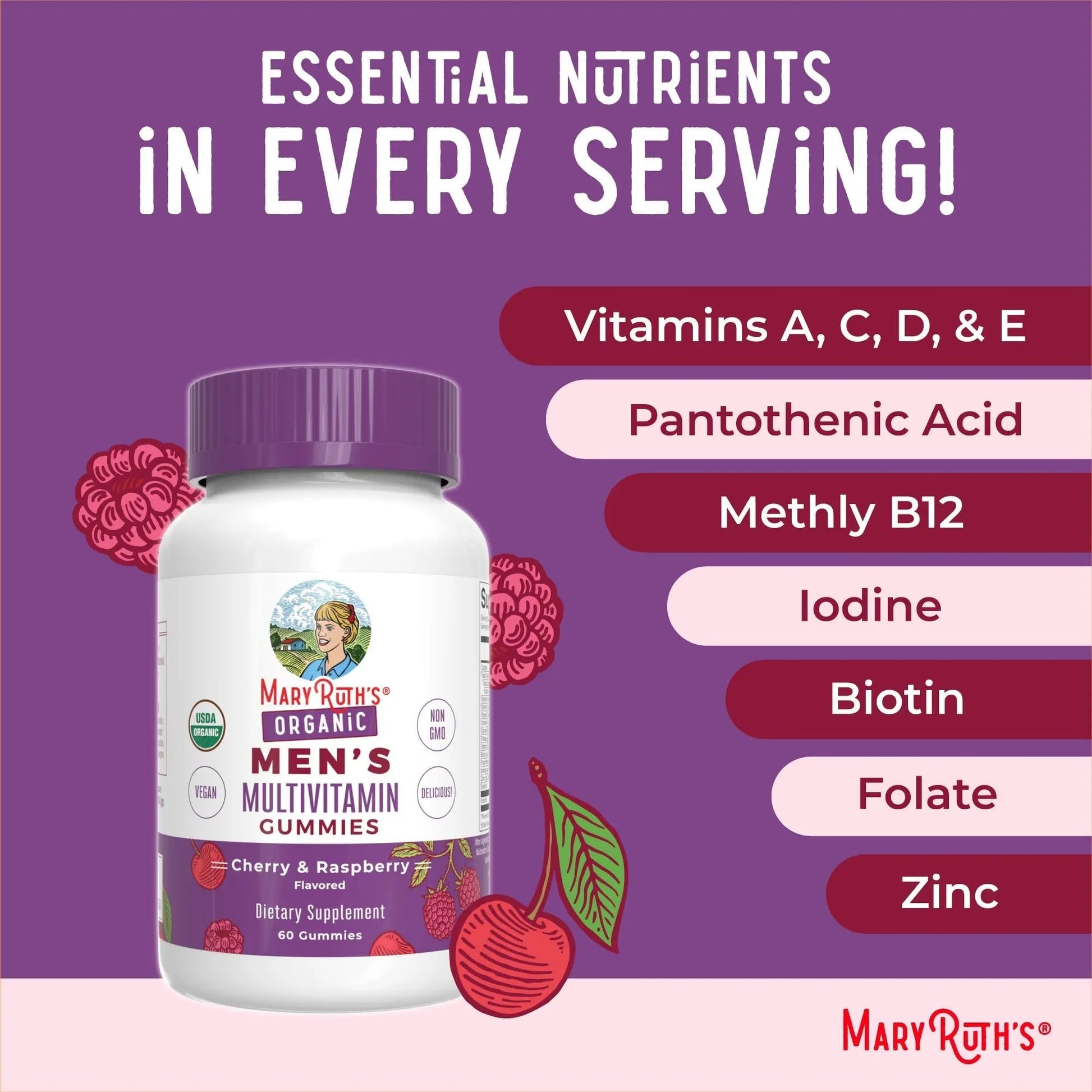 MaryRuth Organics Mens Vitamin Gummy | USDA | Vegan | Daily Multivitamins for Immune Support MaryRuth OrganicsAu supplements