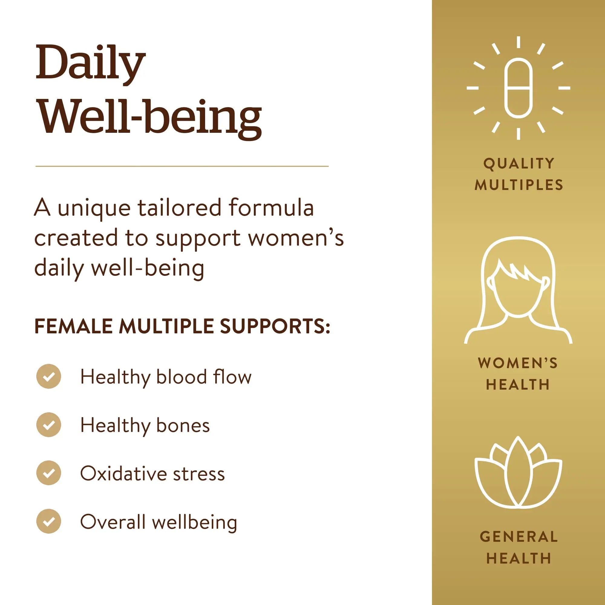 Solgar Female Multiple, 120 Tablets - Multivitamin, Mineral & Herbal Formula for Women - Advanced Phytonutrient SolgarAu supplements