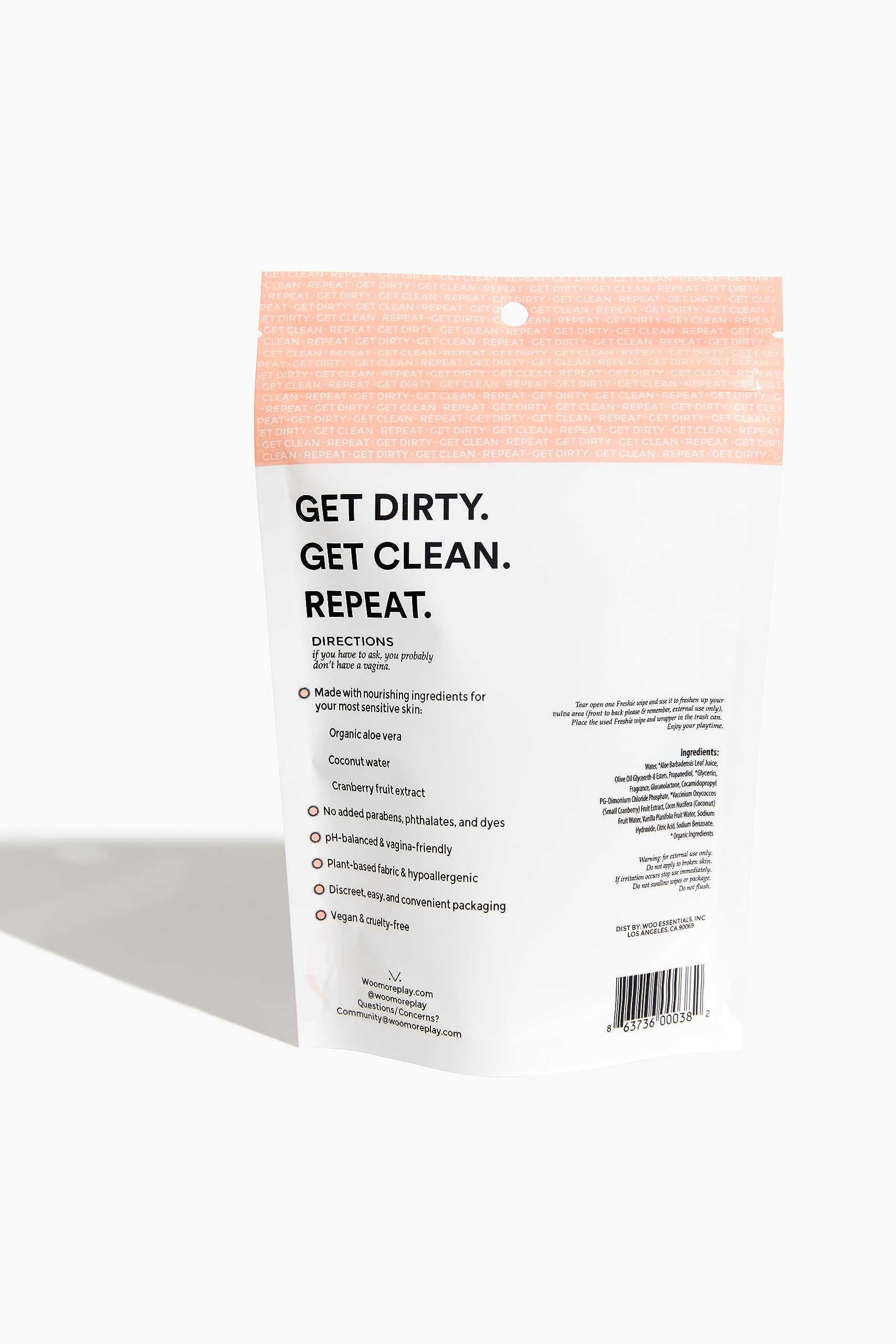 Woo More Play Freshies: All-Natural Feminine Intimacy Towelette Wipes with Coconut Oil Woo More PlayAu supplements