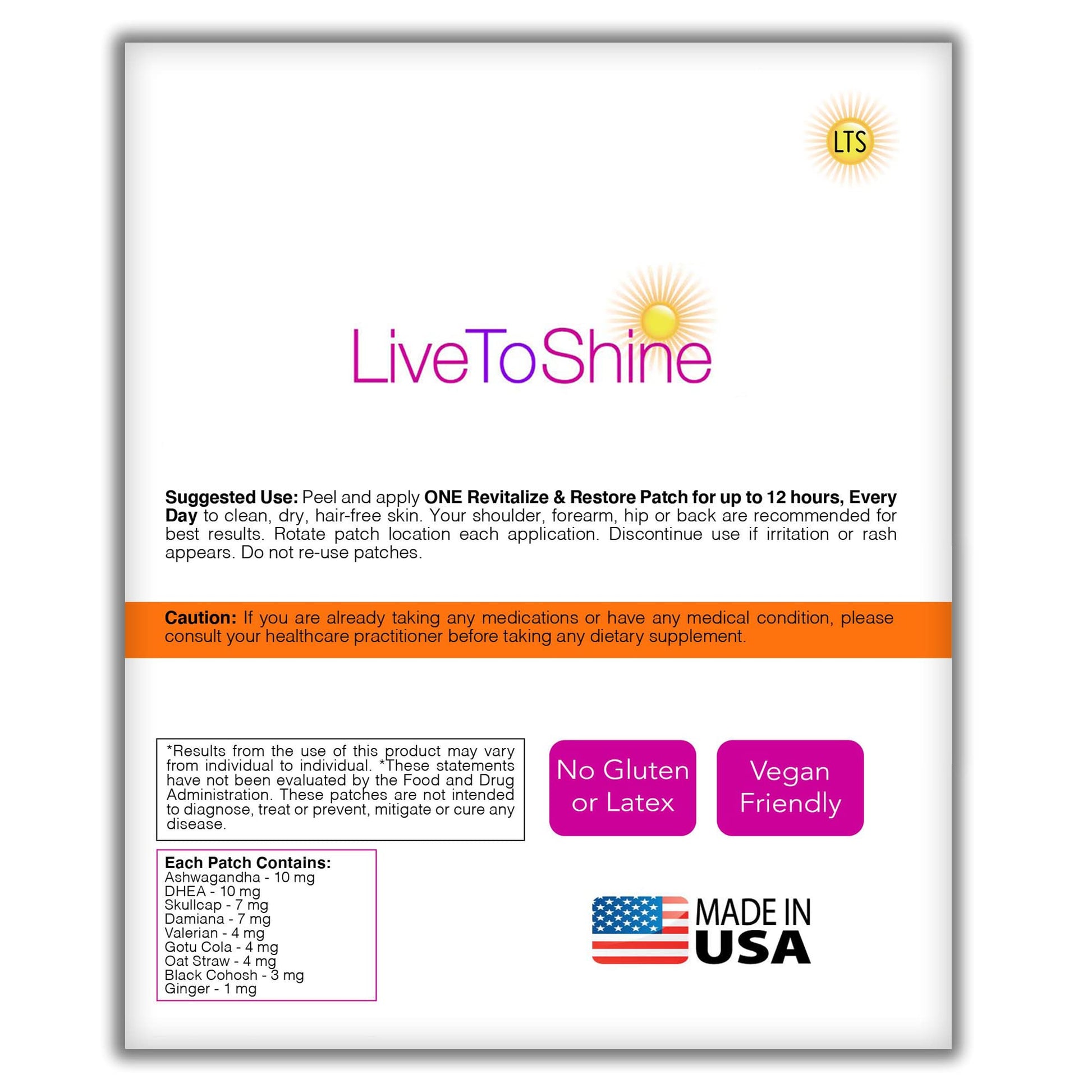 Menopause & Perimenopause Relief Patch for Women – Hot Flash, Mood & Symptom Support – Black Cohosh, Ashwagandha & More – 30 Topical Patches – USA Made by Live to Shine Live To ShineAu supplements