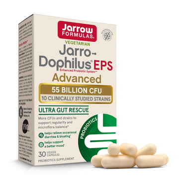 Jarrow Formulas Jarro-Dophilus EPS Advanced, 55 Billion CFU Probiotics, Digestive Support for Adults, 30 Probiotic Supplement Veggie Capsules, Up to 30 Day Supply Jarrow FormulasAu supplements