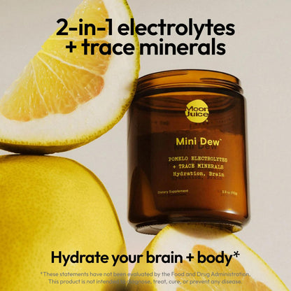 Moon Juice Mini Dew Electrolytes Powder - Sugar Free Minerals & Electrolyte Hydration Powder for Instant Hydration & Brain Support - Magnesium, Calcium, Potassium, Pink Salt, Pomelo, 30 Servings Moon JuiceUS supplements