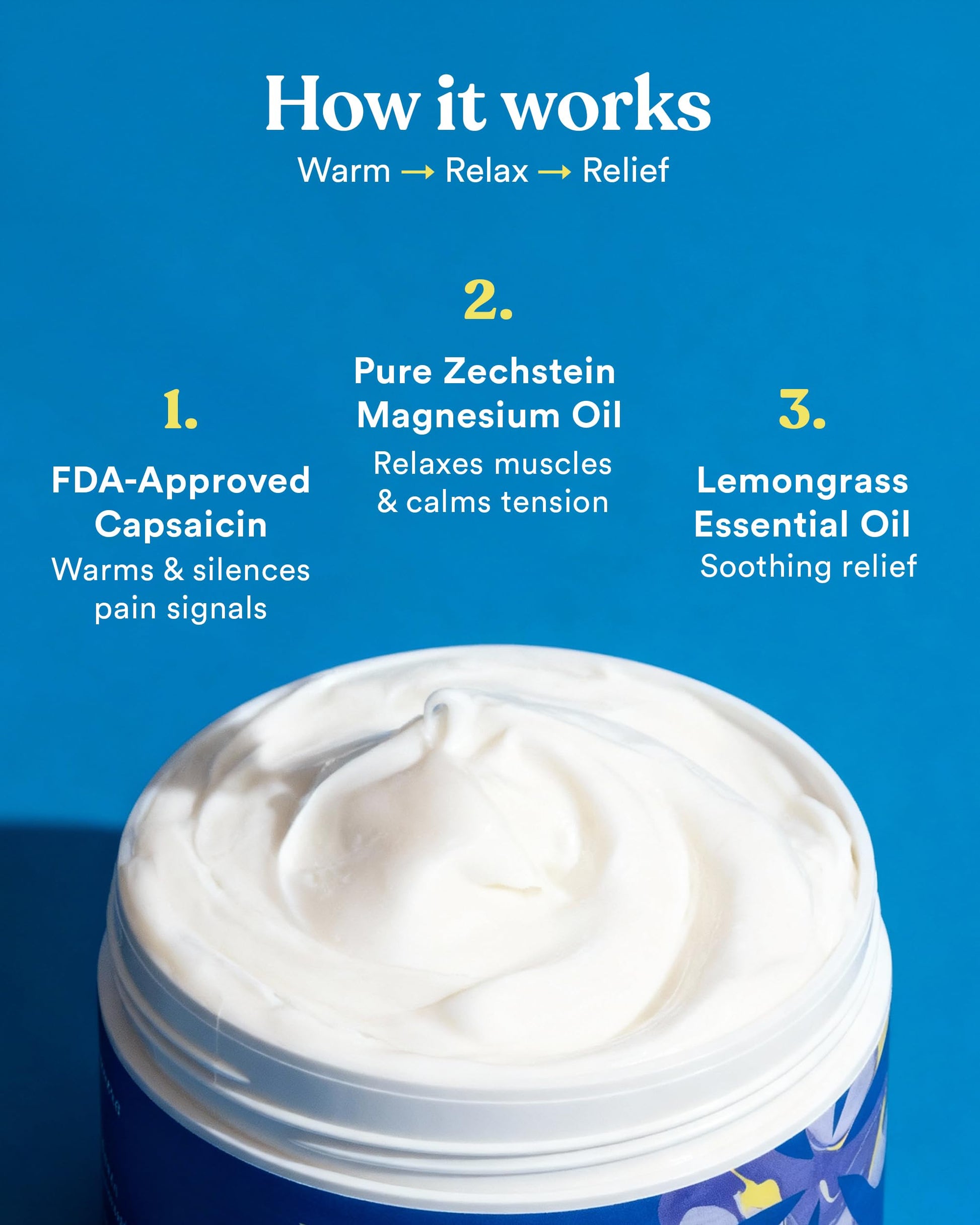 ASUTRA Melt Pain Away Magnesium Cream – Warming Capsaicin Formula for Leg Cramps, Muscle Tension & Nighttime Leg Relief – Fast-Absorbing, Non-Sticky Topical Magnesium Lotion for Feet & Body ASUTRAAu supplements